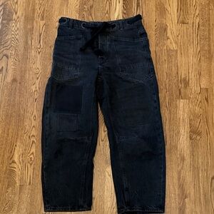 Free People Black Wide Leg Jeans